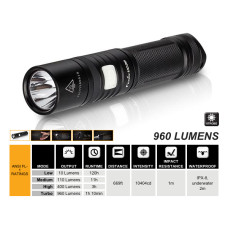 Fenix UC30 960 Lumens Cree XM-L2 Led Rechargeable Led Flashlight